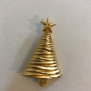Vintage Liz Claiborne holiday tree brooch